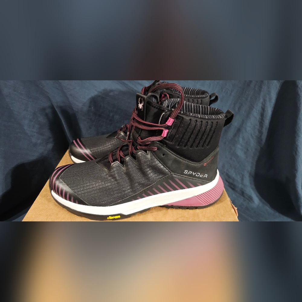 Spyder Summit Womens Hiking Boots Black Purple Size 11M New No Box